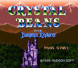 Crystal Beans from Dungeon Explorer — Title screen